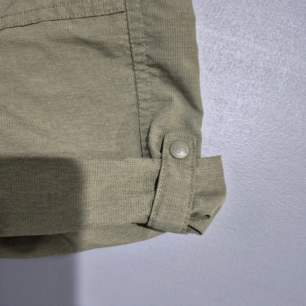 North Face Shorts Womens 16 Green‎ Horizon 2.0 Roll Up Hiking Nylon Lightweight